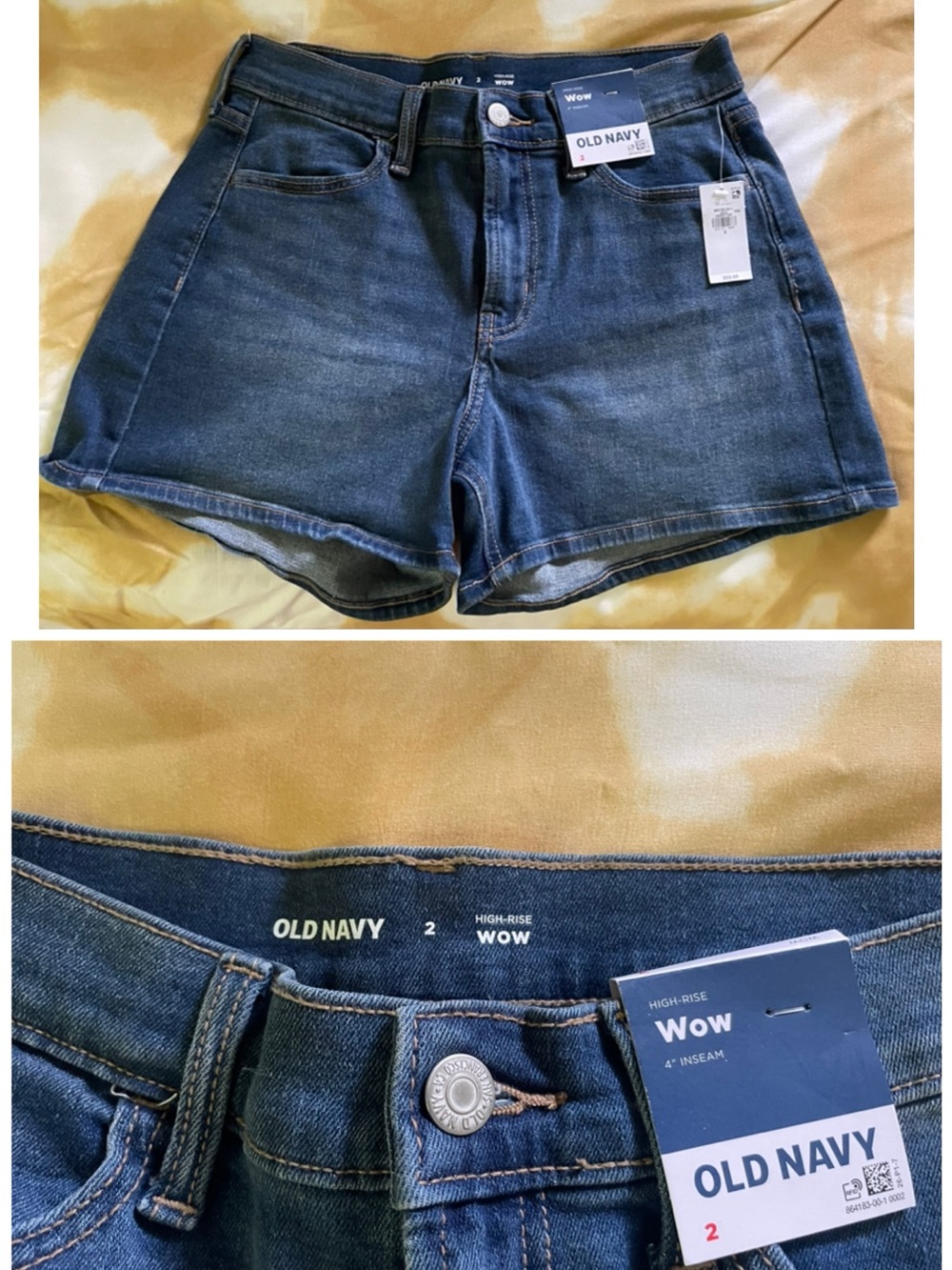 Old Navy Dark Blue High-Rise Denim Shorts